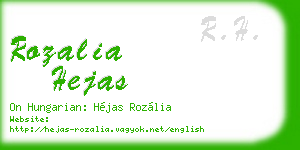 rozalia hejas business card