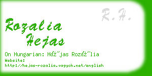 rozalia hejas business card